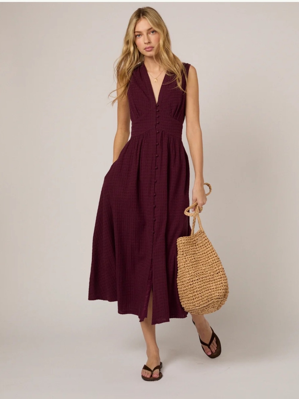 NWT (size 10) Nobody’s child Purple Sleeveless Starlight Midi Dress